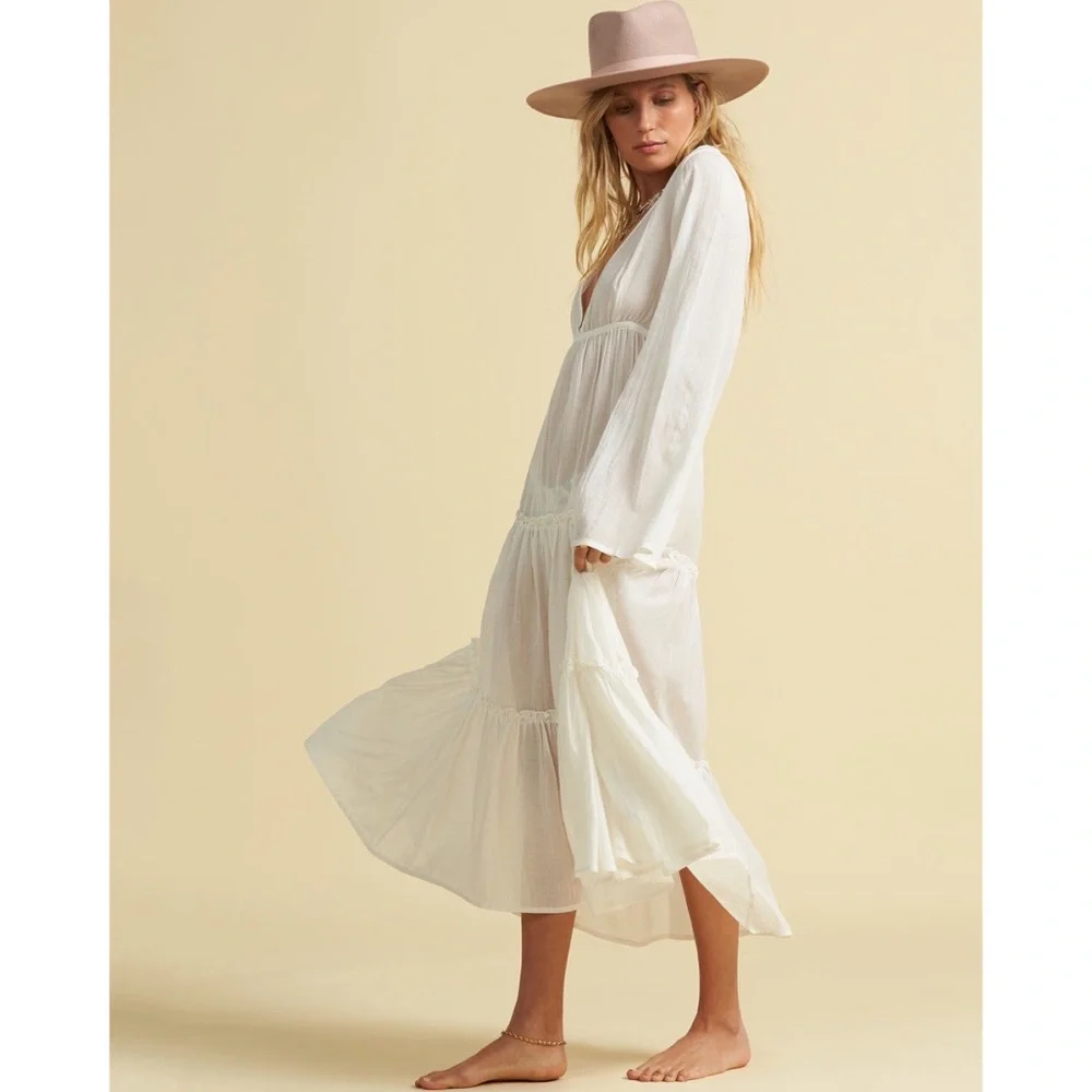 Billabong x Salty Blonde White Cover Up Dress